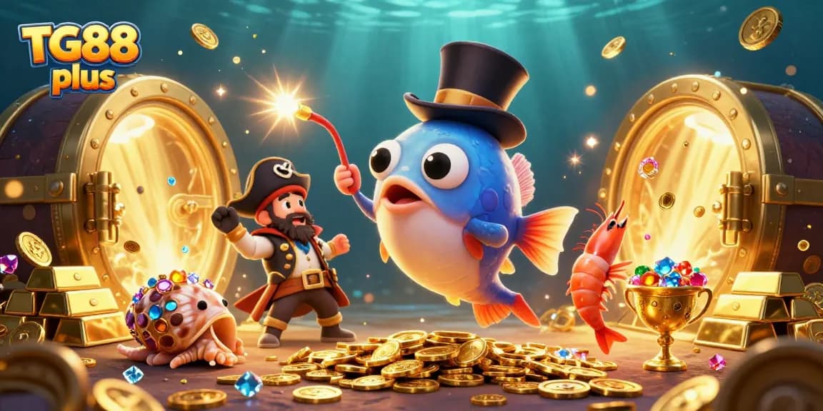 Engage in exciting gameplay at TG88 plus with sparkling gems and gold coins in a vibrant casino scene.