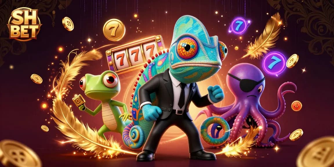 Engage in thrilling gameplay with SH BET's vibrant casino scene featuring unique characters.