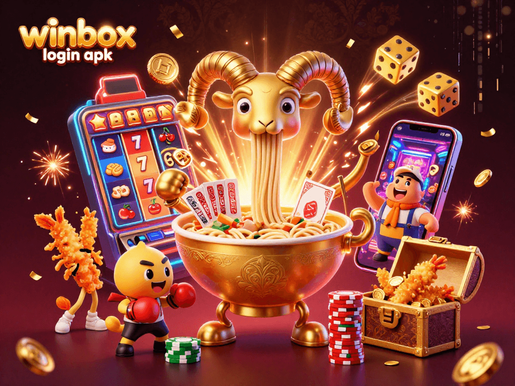 Experience the thrill of winbox login apk with vibrant casino characters and energetic elements.