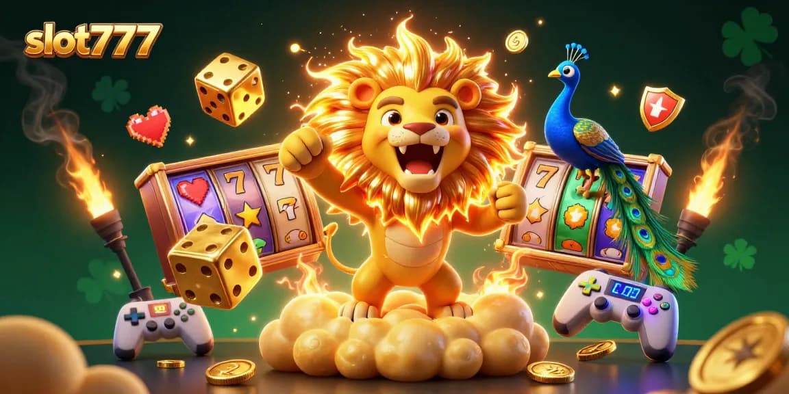 Experience the thrill of slot777 with vibrant 3D cartoon elements and exciting casino visuals.