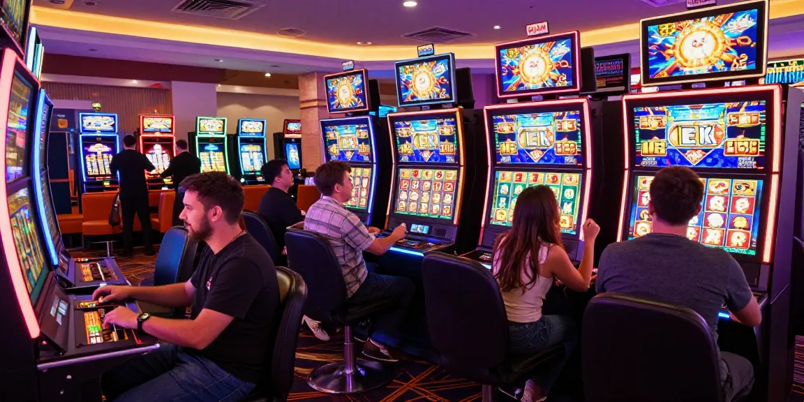Exciting bonus buy slots UK gaming scene with players engaged in vibrant casino atmosphere.