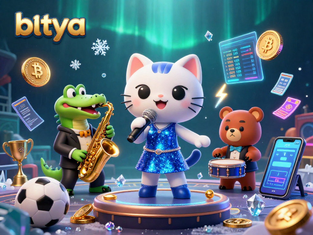 Betya presents an engaging sports betting scene with vibrant characters and crypto elements.