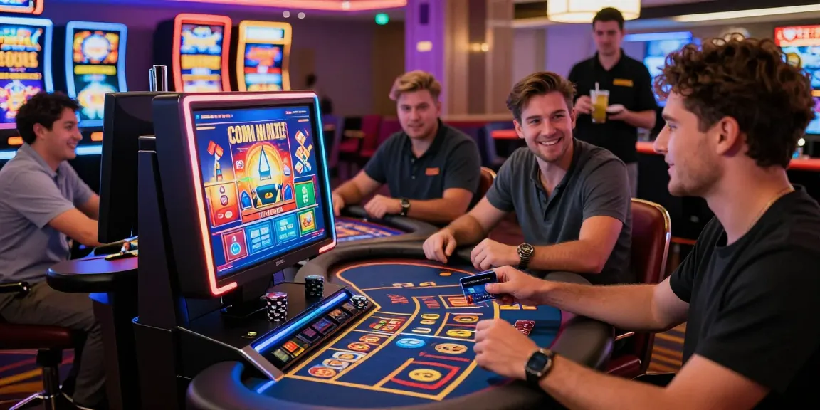 Players enjoying a lively casino environment at https://mhfe.org.uk using credit cards for deposits, highlighting vibrant gaming options.