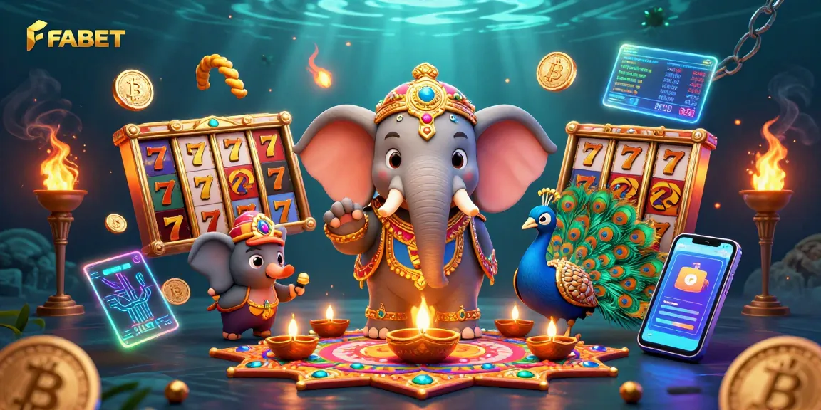 Experience thrilling gameplay at FABET, with vibrant 3D illustrations showcasing casino excitement and jackpot gameplay.