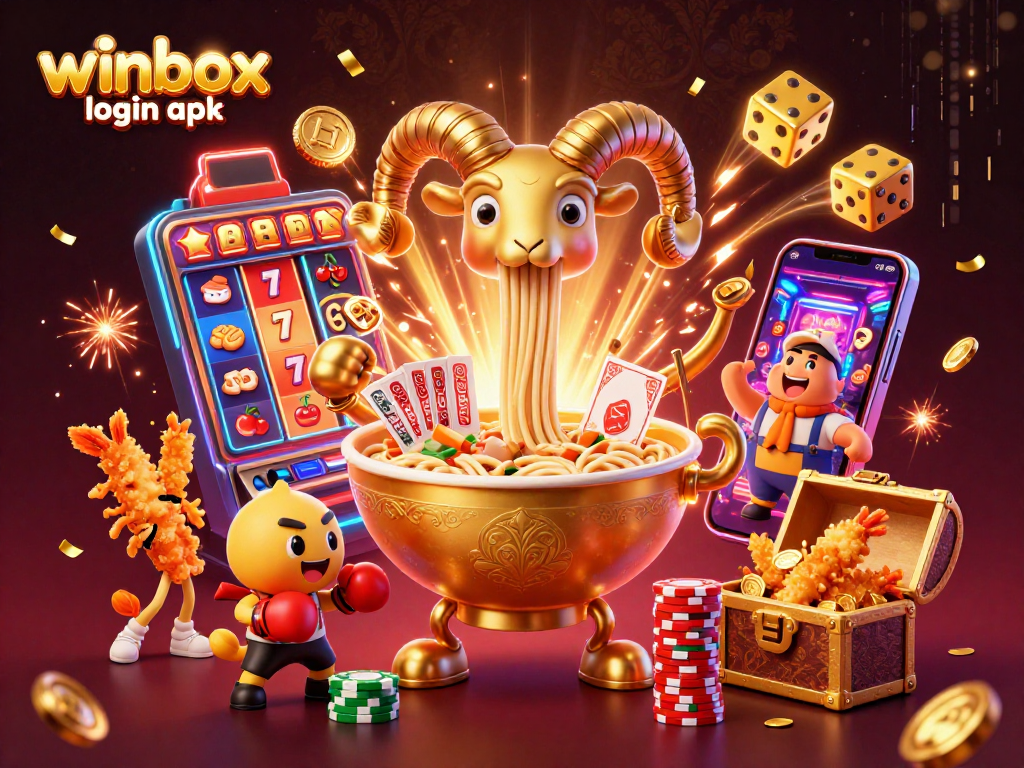 Experience the thrill of winbox login apk with vibrant casino characters and energetic elements.
