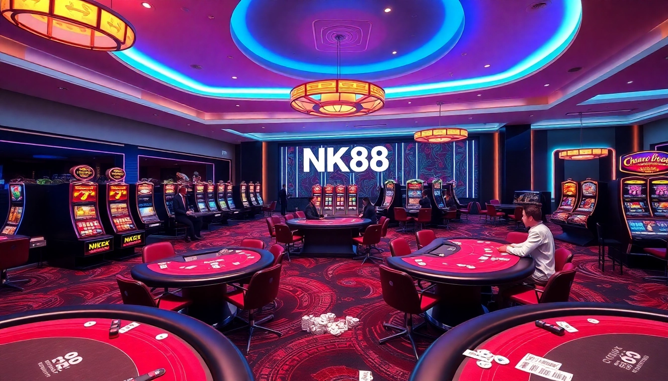 Experience high-stakes thrill at NK88's dazzling online casino tables and slots.
