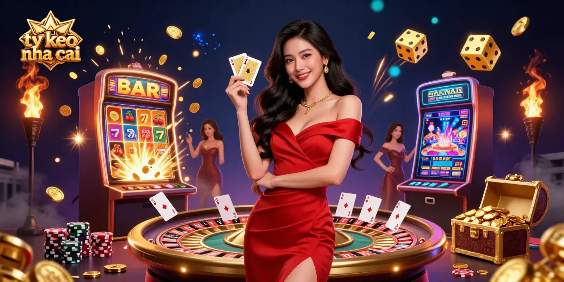 Experience ty le keo nha cai with stunning visuals of a confident Asian woman playing casino games.