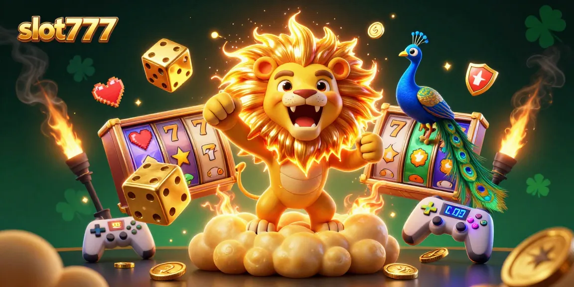 Experience the thrill of slot777 with vibrant 3D cartoon elements and exciting casino visuals.
