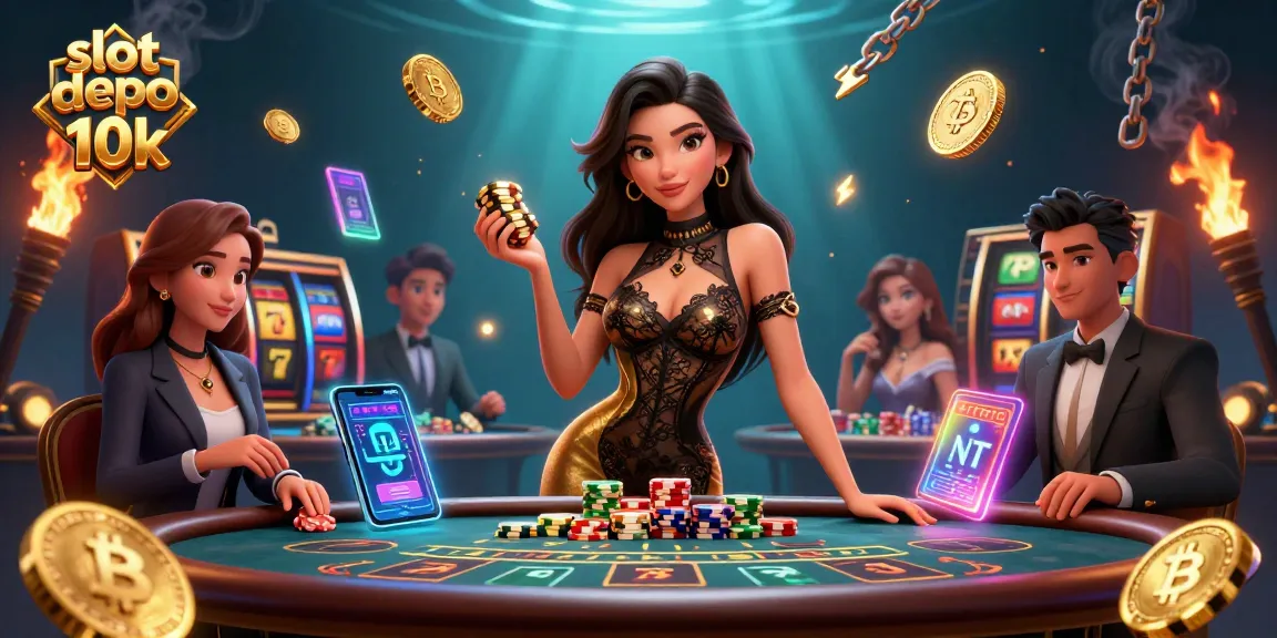 Experience the thrill of slot depo 10k with stunning visuals and vibrant casino elements.