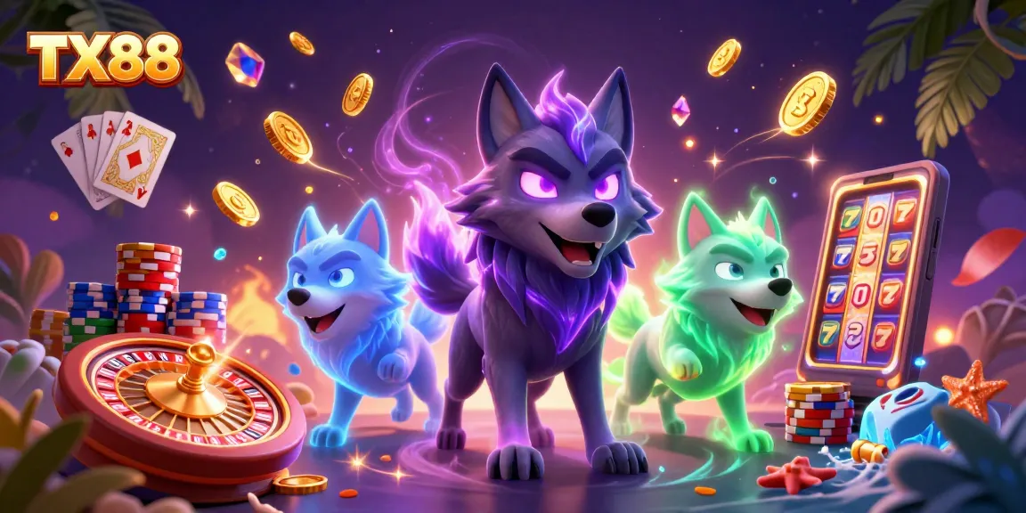 Experience the thrill of TX88 with dynamic casino gameplay featuring vibrant characters and exciting elements.