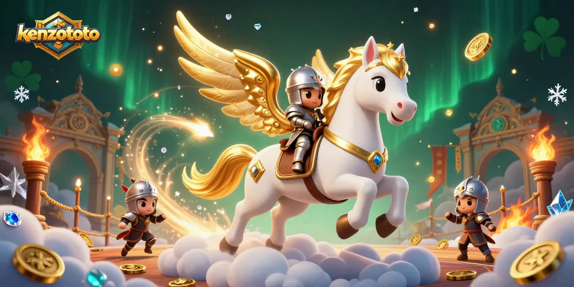 Experience thrilling gameplay with kenzototo's stunning 3D casino illustration featuring a celestial knight.