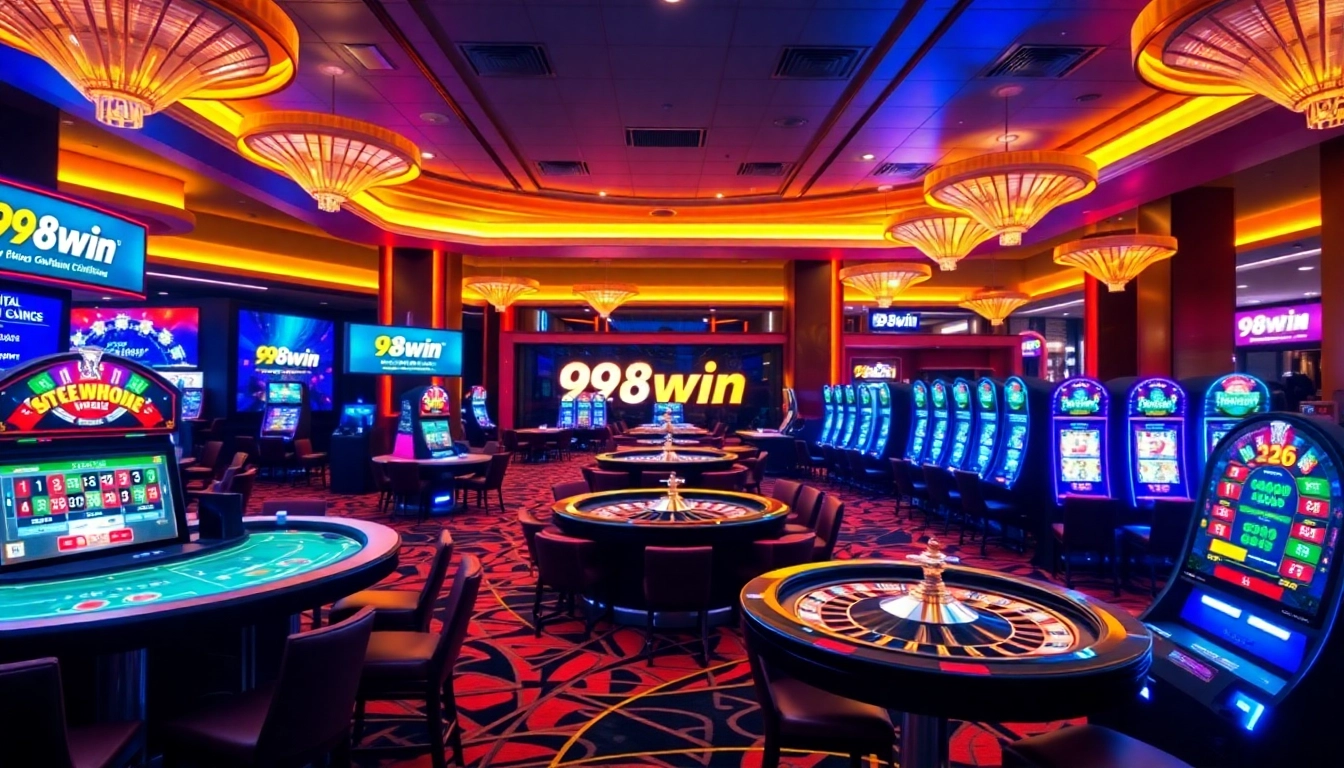 Experience the excitement of 98win com with dynamic online gambling action and engaging casino visuals.