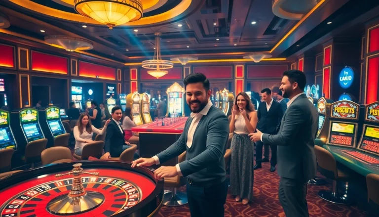 Gambling excitement at a luxury casino featuring luck8 tables and dynamic players.