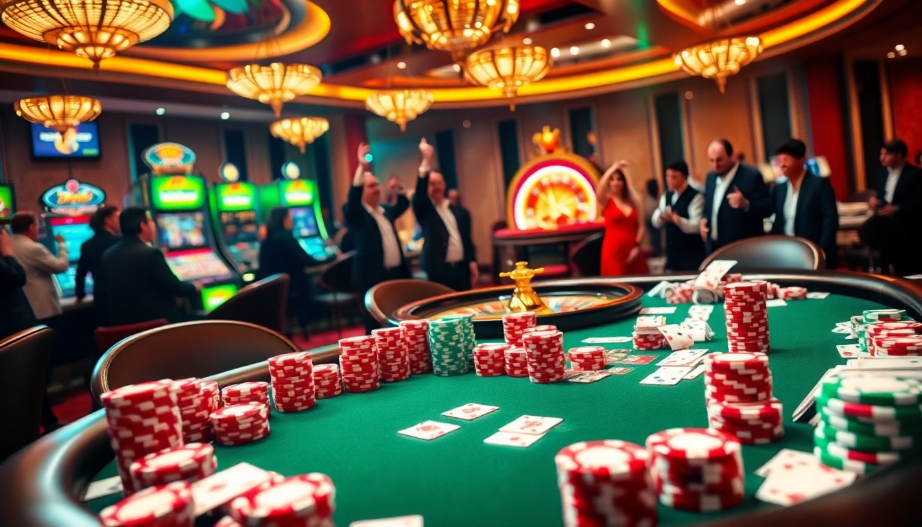 Experience thrilling gameplay at RR88 casino with vibrant poker tables and colorful chips.